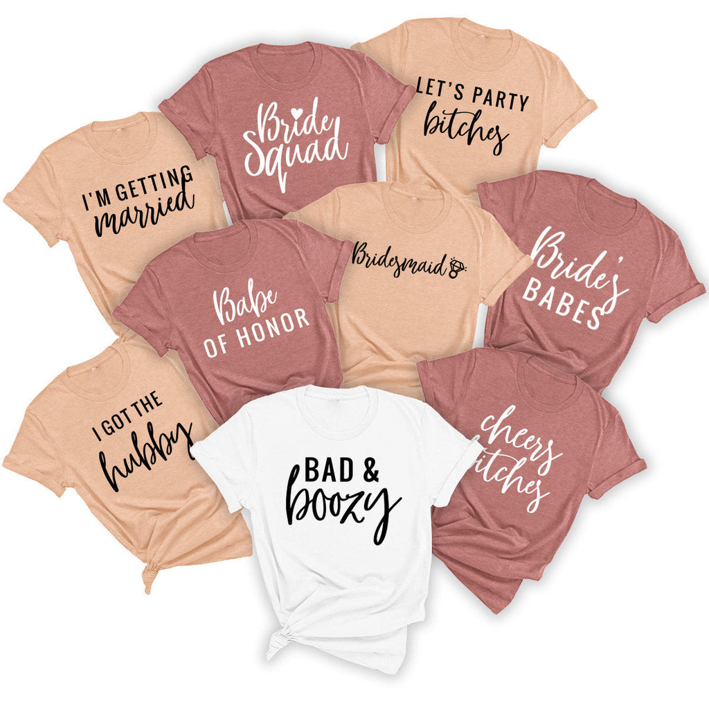 Bachelorette Favors, Bridesmaids T Shirt, Party Tee, Bride product image 1