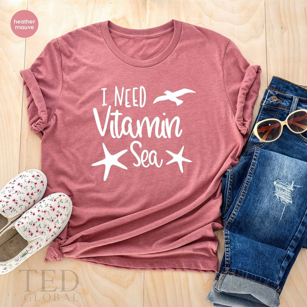 I Need Vitamin Sea Shirt, Summertime C T-Shirt product image 2