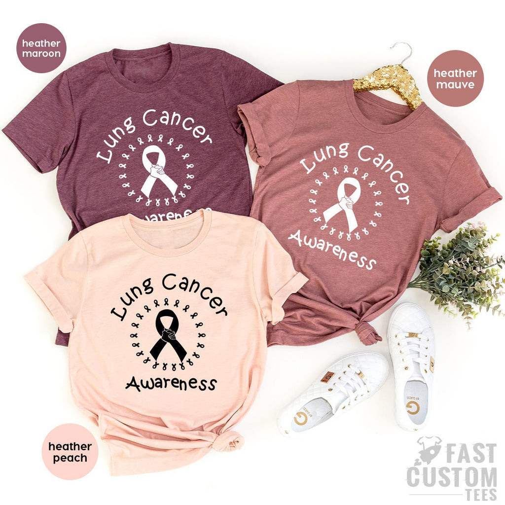 Lung Cancer Awareness Tee, Support Shirt, Heal TShirt product image 1