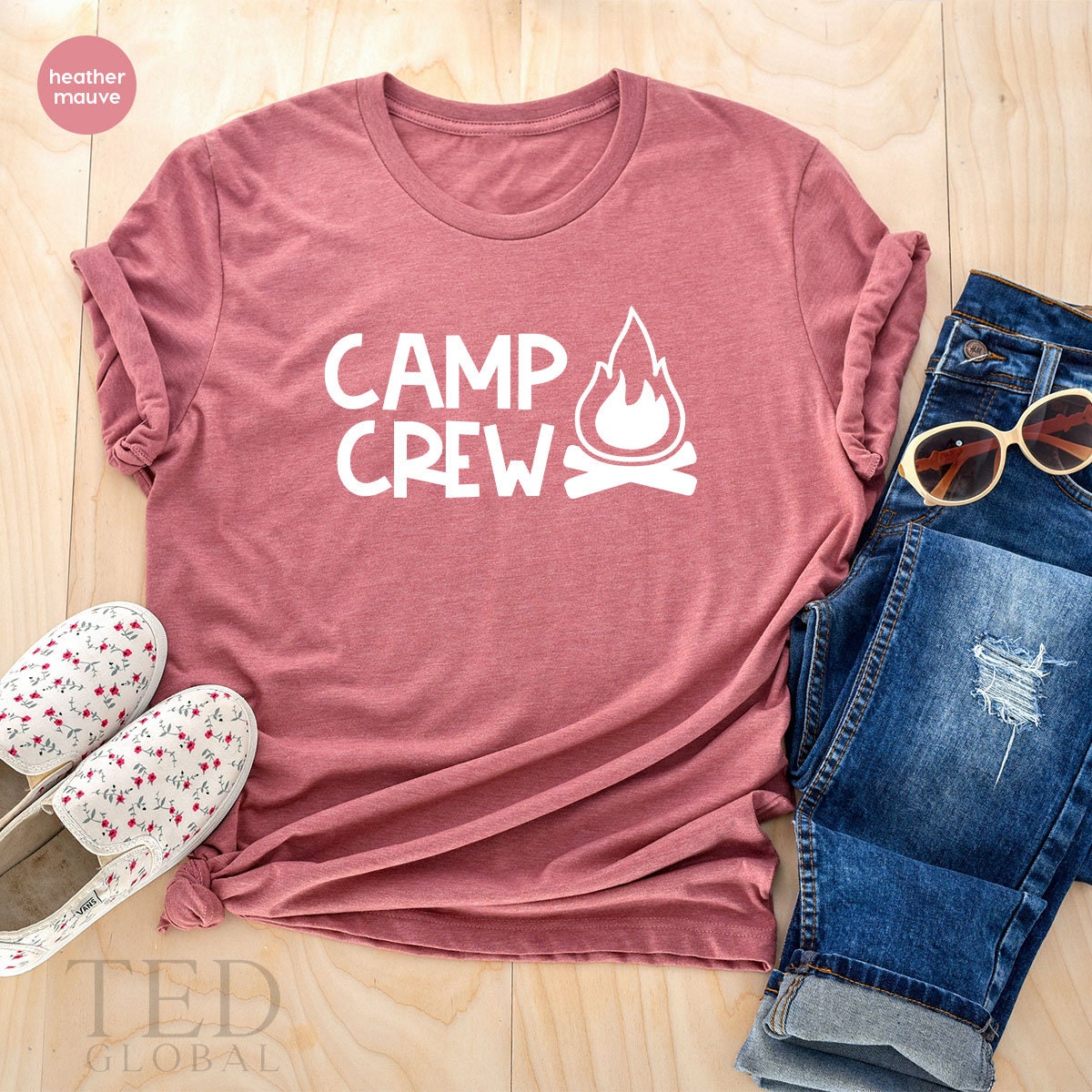 Camp Crew Shirt, Camping Custom Hiking Gift For Campers product image 4