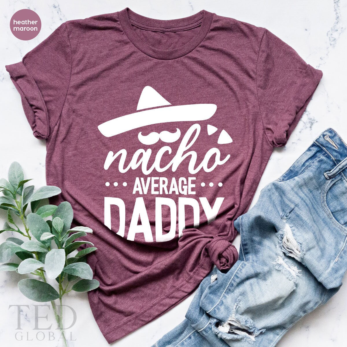 Fathers Day Shirt, Nacho Dad Average Daddy Tee, Mexican product image 5