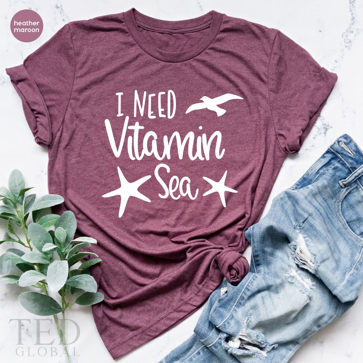 I Need Vitamin Sea Shirt, Summertime C T-Shirt product image 5