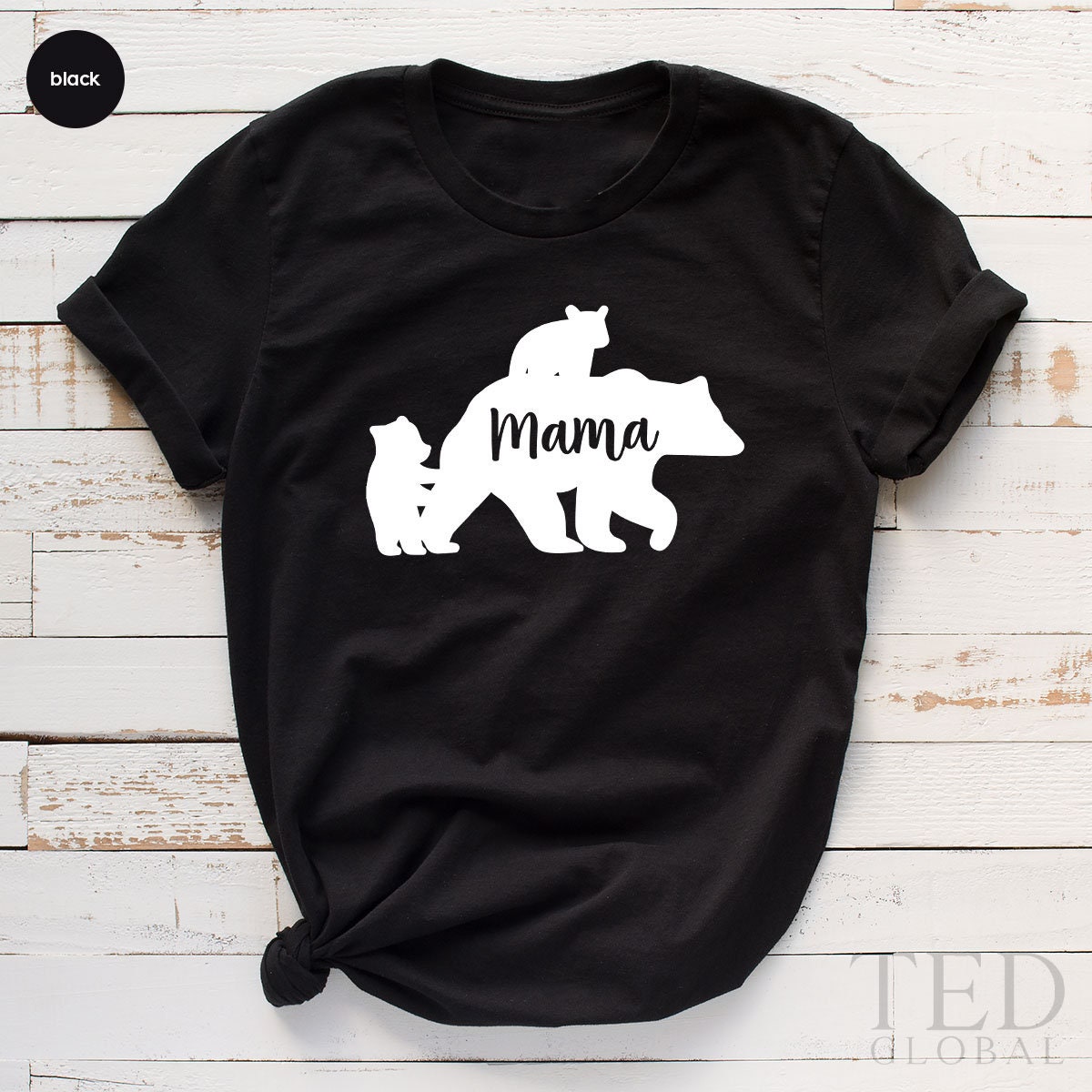 Bear Mama T Shirt, Cute TShirt, Gift For Grandma, Tee product image 4