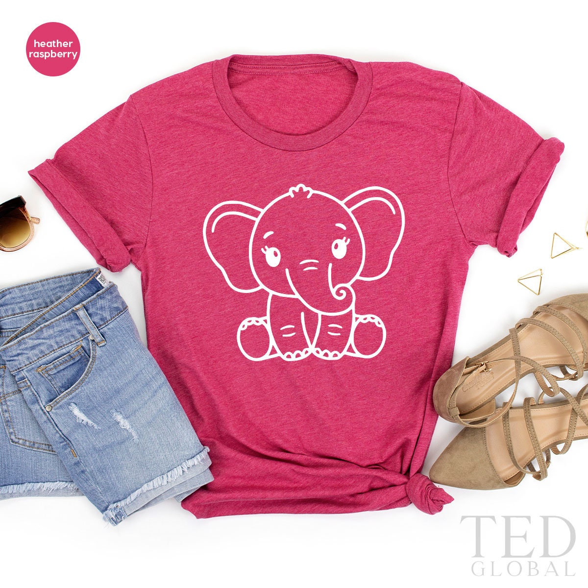 Elephant TShirt, Cute T Shirt, Toddler, Kids Birthday Gift product image 1