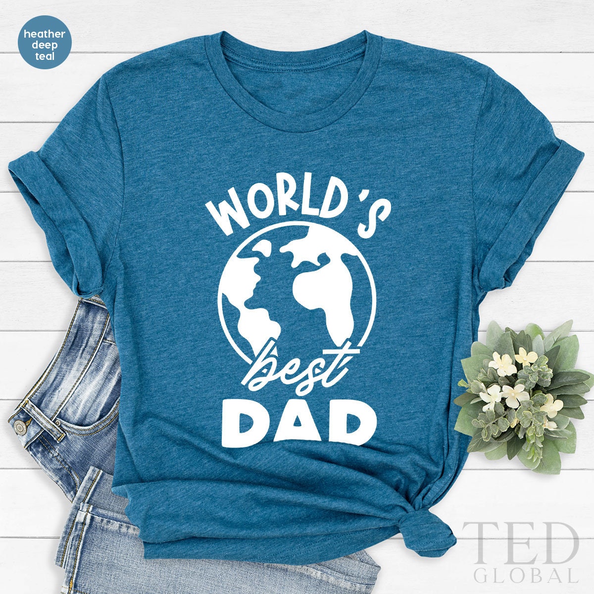 Worlds Best Dad Shirt, Fathers Day T Cool Father Super product image 3