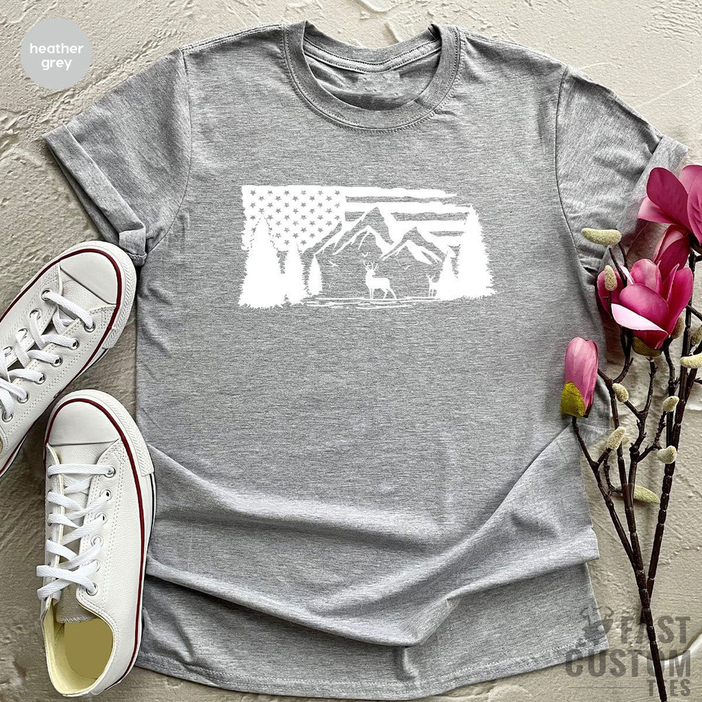USA Mountain TShirt, Hiking T Shirt, Camp Gifts, Outdoor product image 4