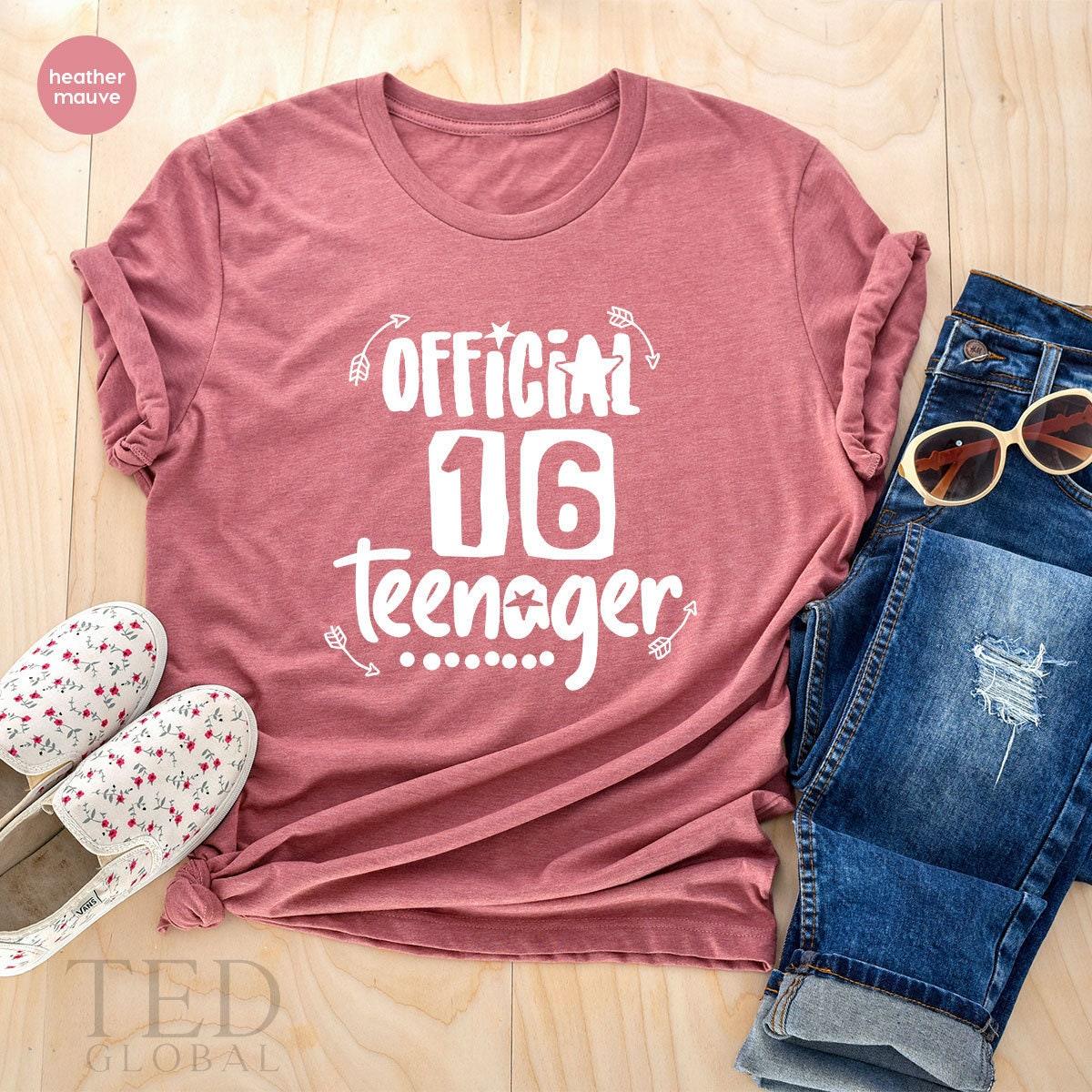 16th Birthday Shirt, Official Teenager Tee, Celebrate product image 2