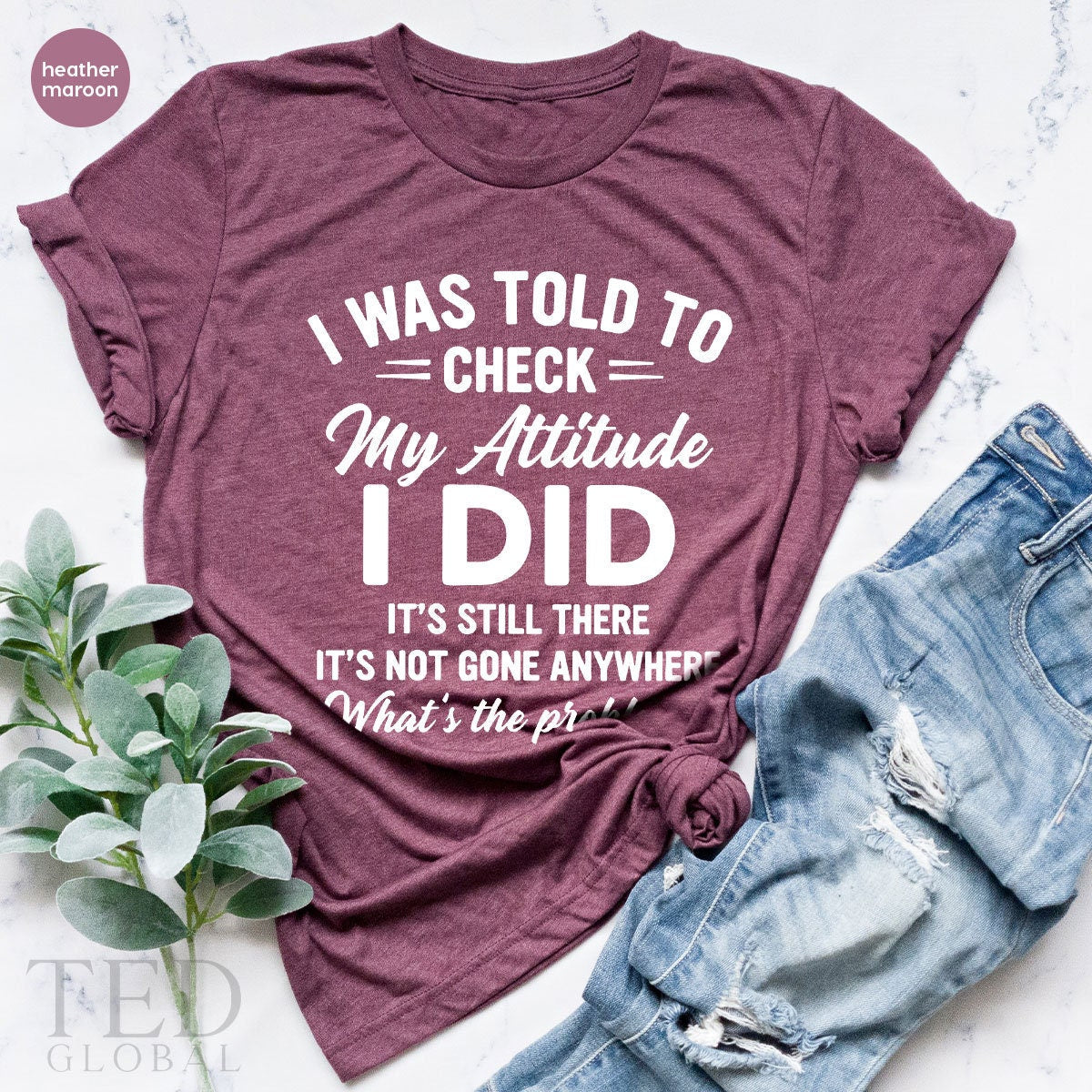 Adult Humor Shirt, I Was Told To Check My Attitude product image 3