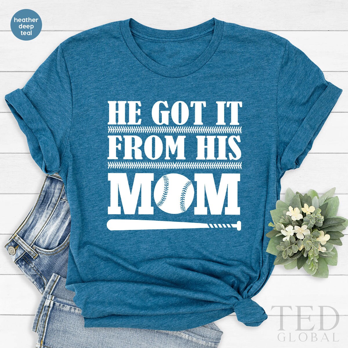 Funny Baseball Shirt, Boy TShirt, Softball Boys He Got It product image 5