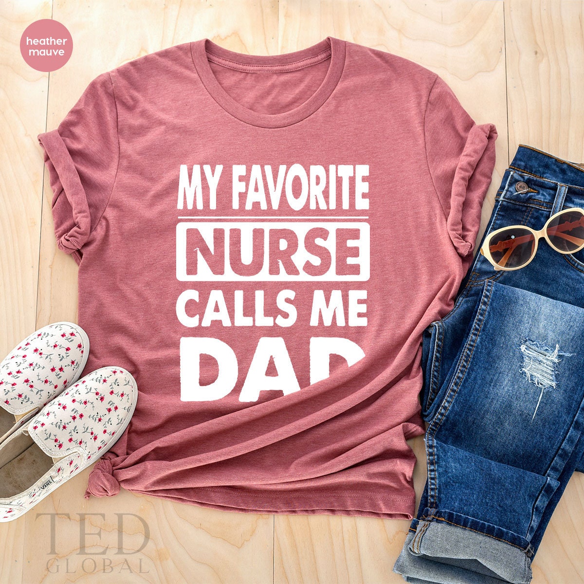 Nurse Dad Shirt, RN T Fathers Day Shirts, My Favorite Calls product image 5
