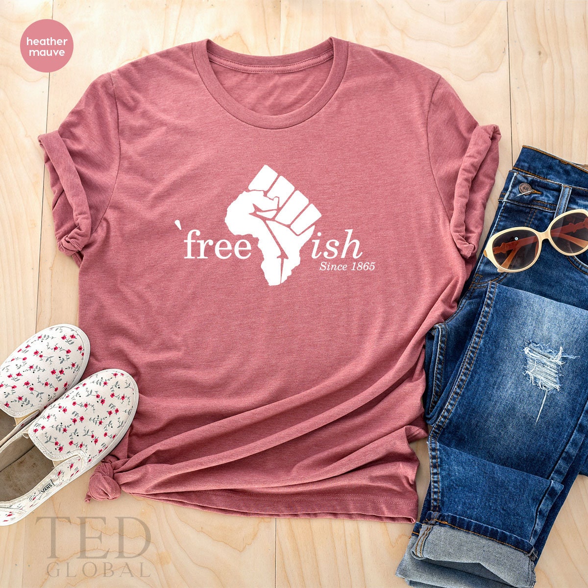 Juneteenth Shirt, Free-ish 1865 Black Lives Matter Pride T product image 5