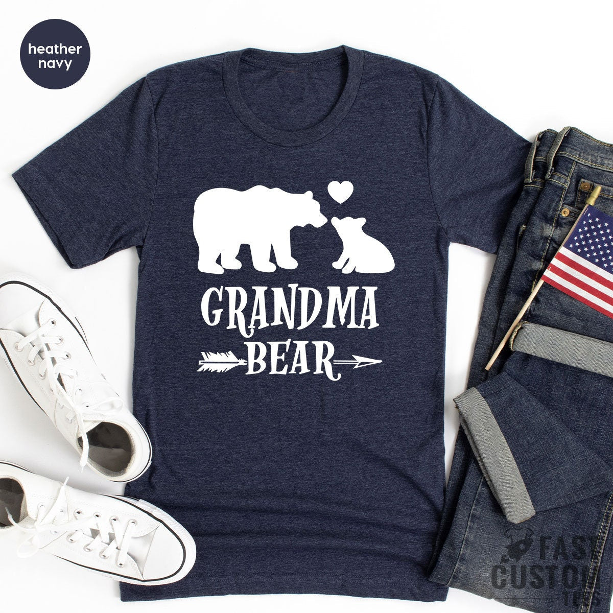 Nana T Shirt, Grandma Bear Gift For Mothers Day T Family product image 5