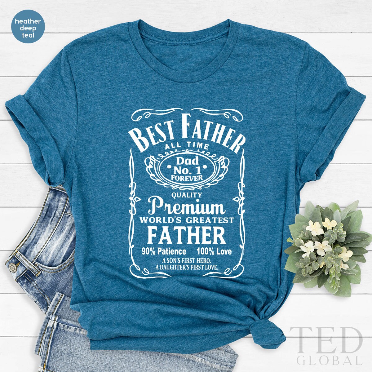 Best Father Shirt, Fathers Day Tee, Dad Daddy T Gifts For product image 4