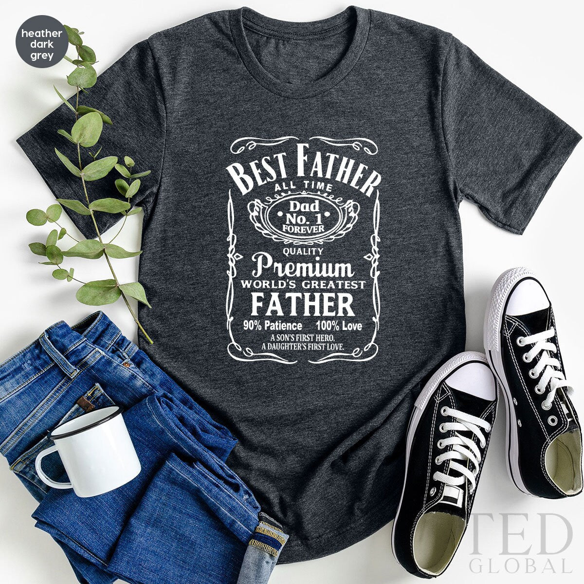 Best Father Shirt, Fathers Day Tee, Dad Daddy T Gifts For product image 2