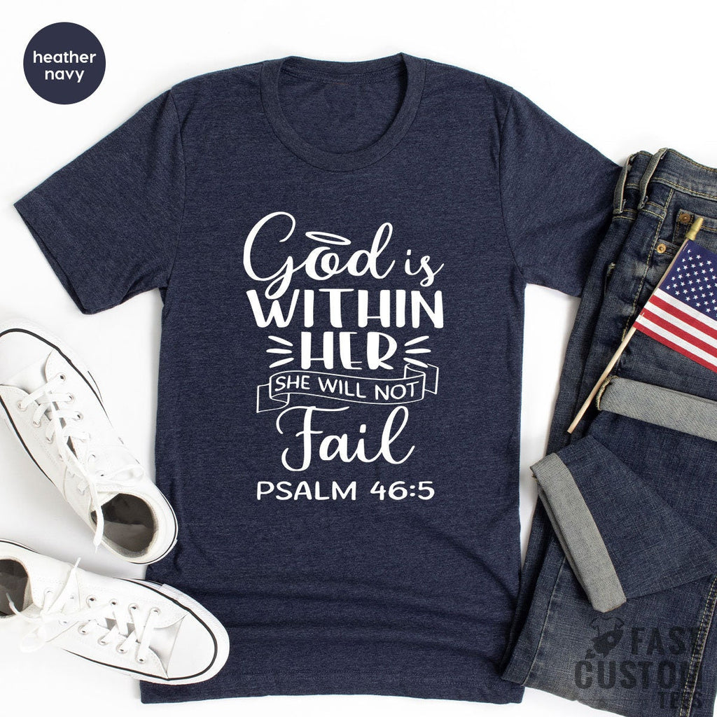 Psalm 46 5 Shirt, Religious Christian TShirt, Bible Verse product image 5