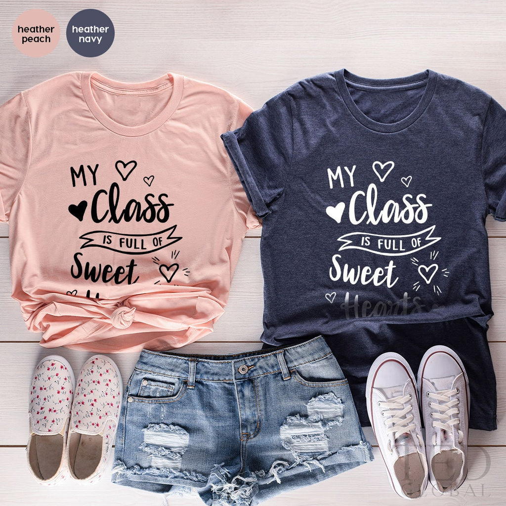 My Class Full Of Sweet Hearts Shirt, Cute Teacher product image 4