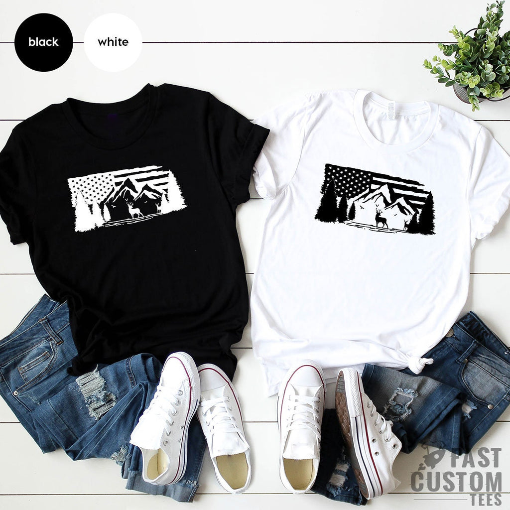USA Mountain TShirt, Hiking T Shirt, Camp Gifts, Outdoor product image 2