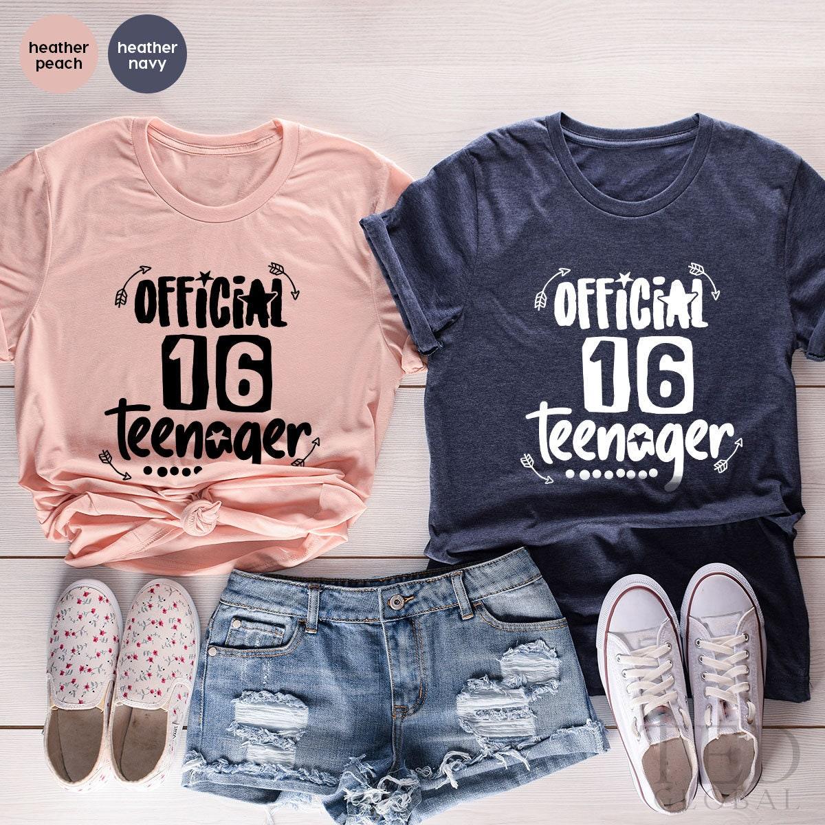 16th Birthday Shirt, Official Teenager Tee, Celebrate product image 3