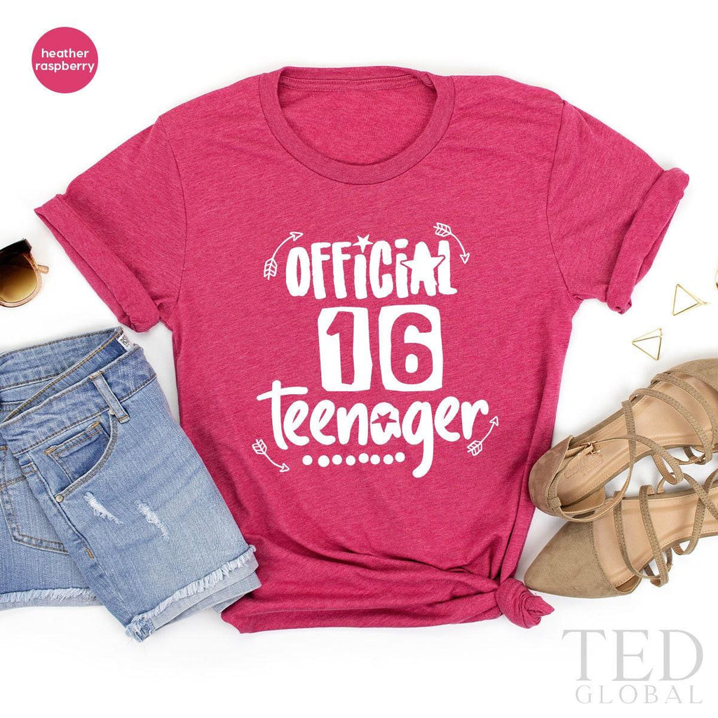 16th Birthday Shirt, Official Teenager Tee, Celebrate product image 1