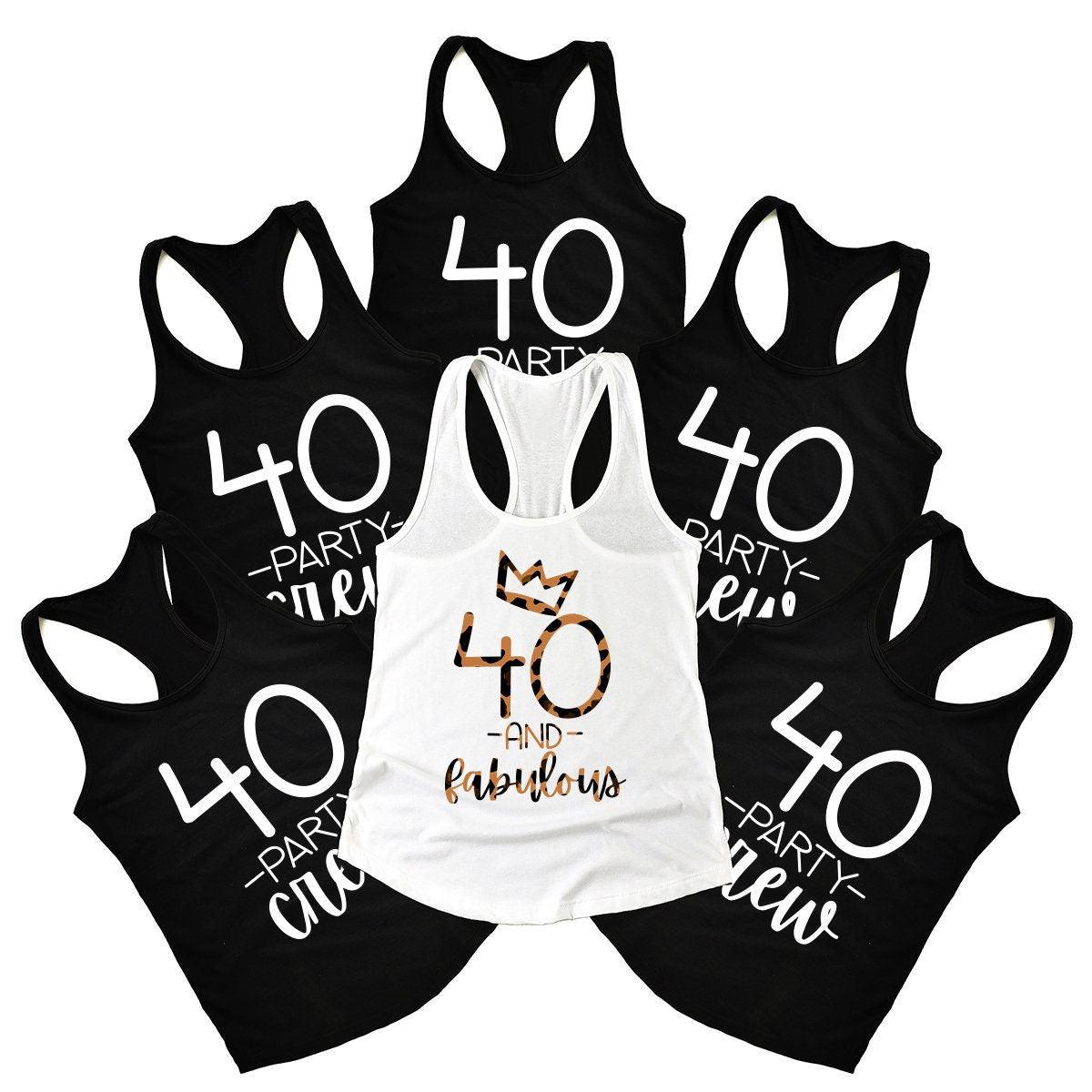 40th Birthday Shirt, Gift, Party Crew, Hello Forty T-Shirt product image 1
