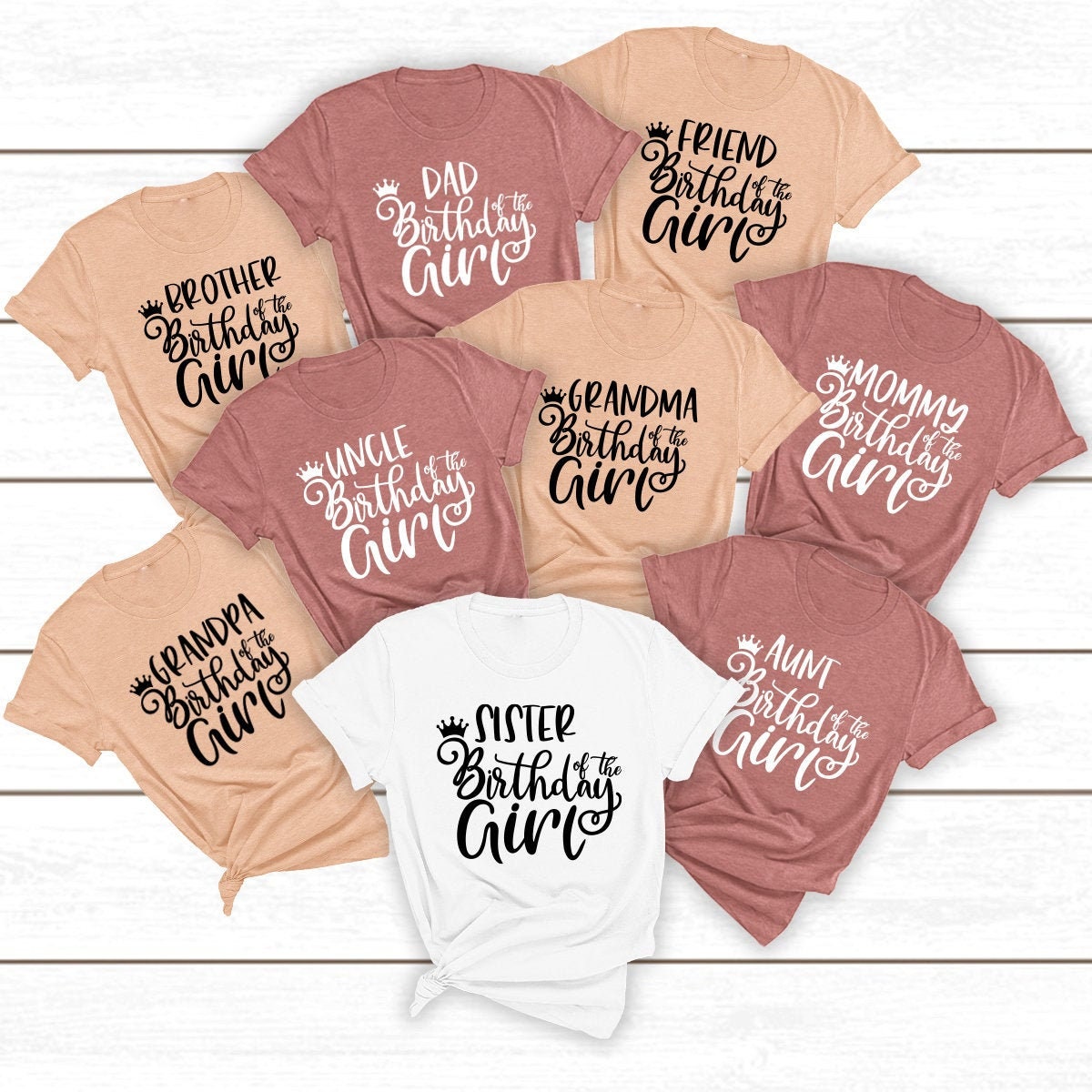 Family Birthday TShirt, Crew Shirts, Gift For Reunion, Girl product image 1