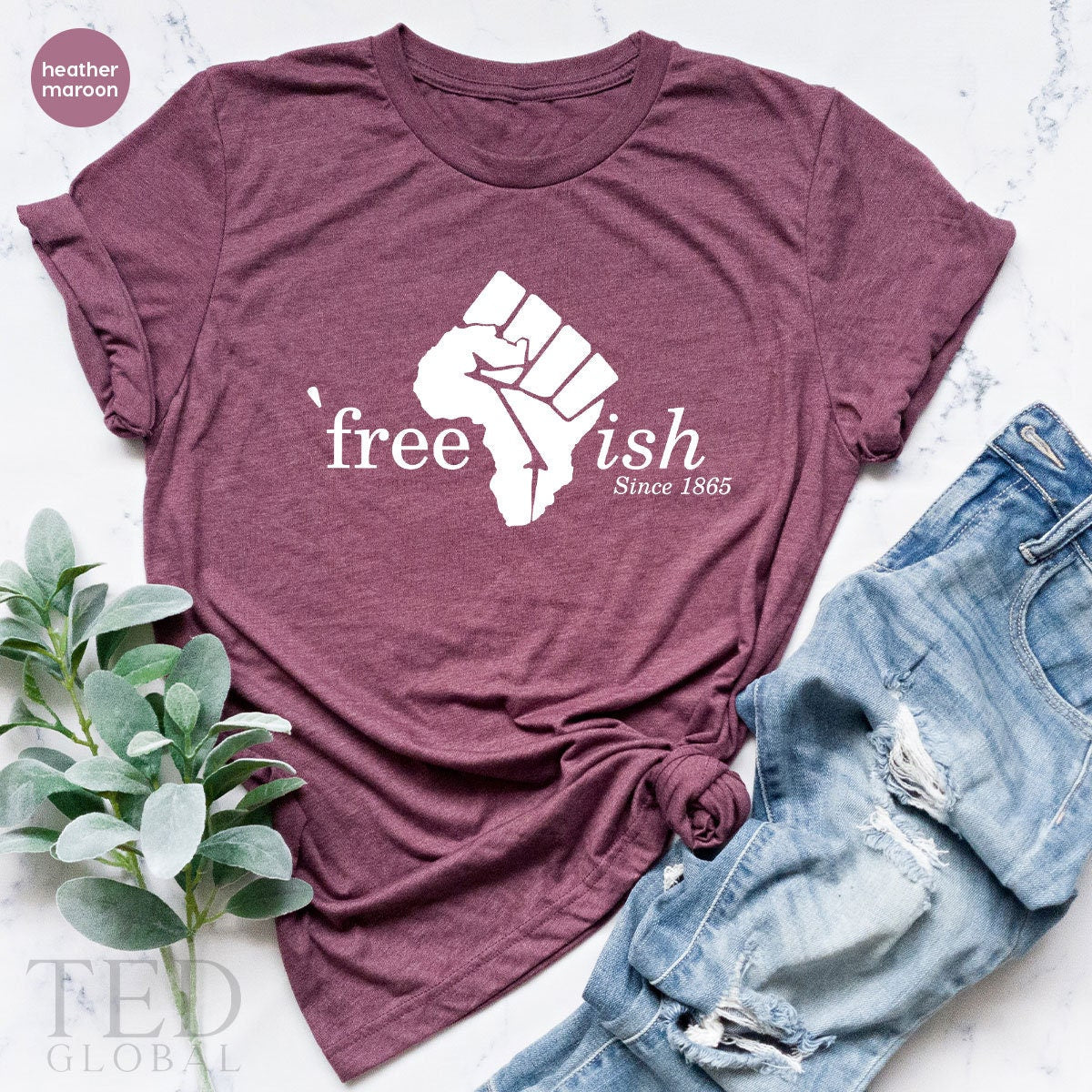Juneteenth Shirt, Free-ish 1865 Black Lives Matter Pride T product image 4