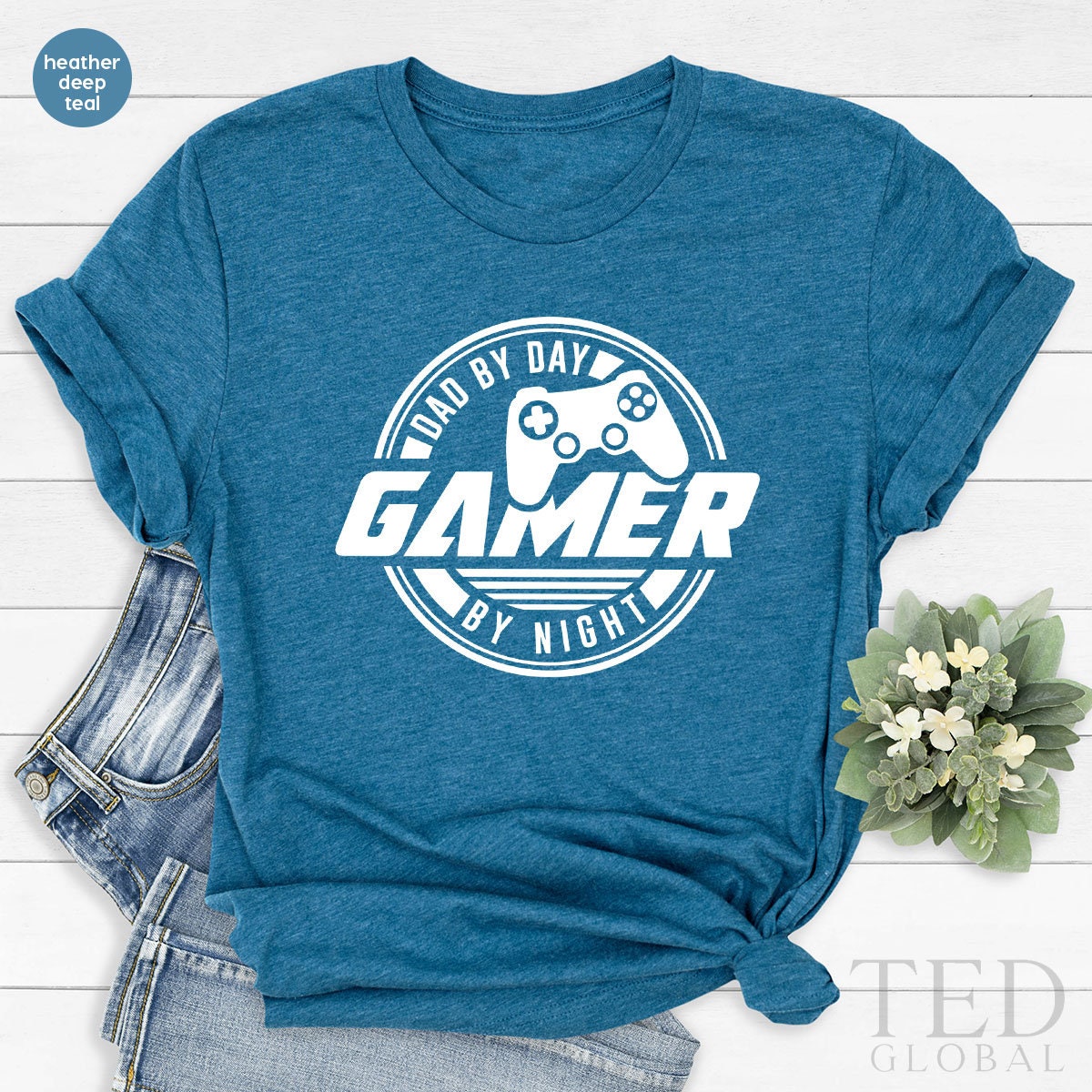 Gamer Dad Shirt, Funny Father Video Game TShirt, Lover product image 3