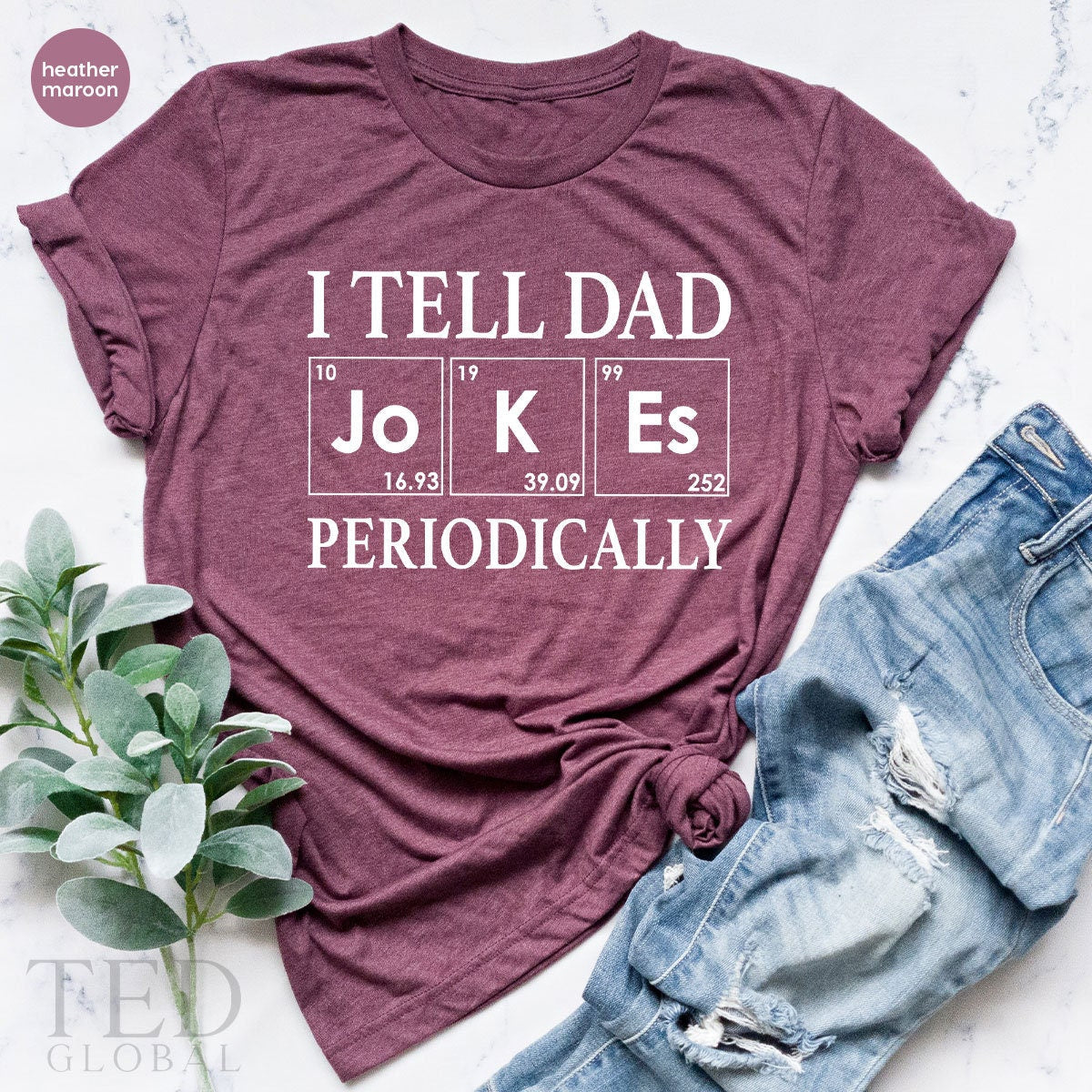 Fathers Day Tee, I Tell Jokes Periodically Shirt, Dad Joke product image 4
