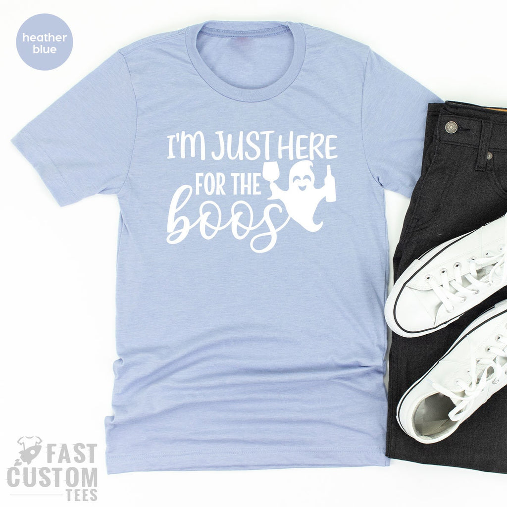 Im Just Here For The Boos Shirt, Halloween Ghost Funny product image 2