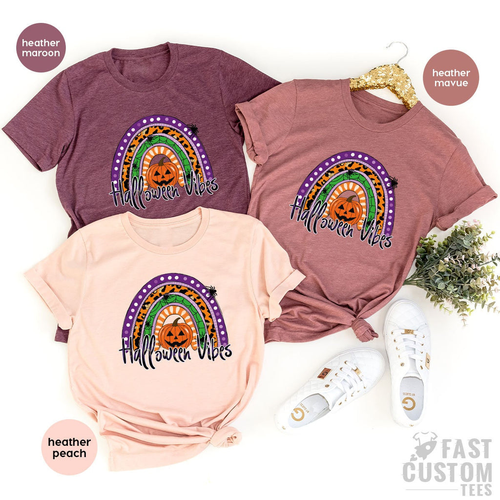 Halloween Vibes Shirt, Rainbow Fall T Spooky T-Shirt, Funny product image 2