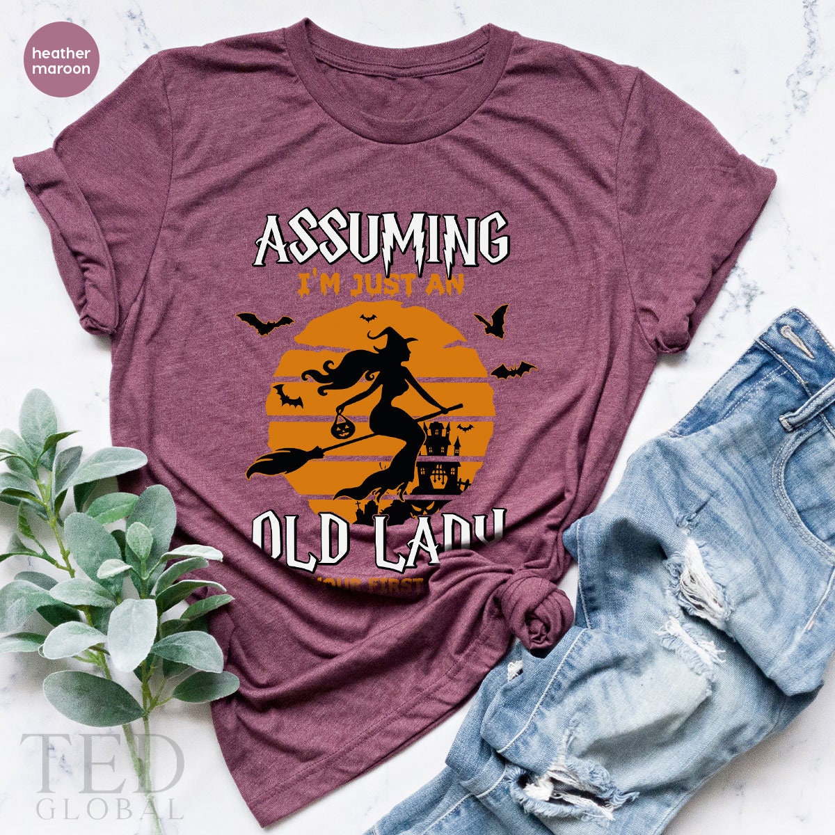 Funny Witch Shirt, Assuming I'm Just An Old Lady Was Your product image 4