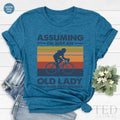 Funny Female Athletes Shirt, Woman On Bike T-Shirt, Bicycle product image 1
