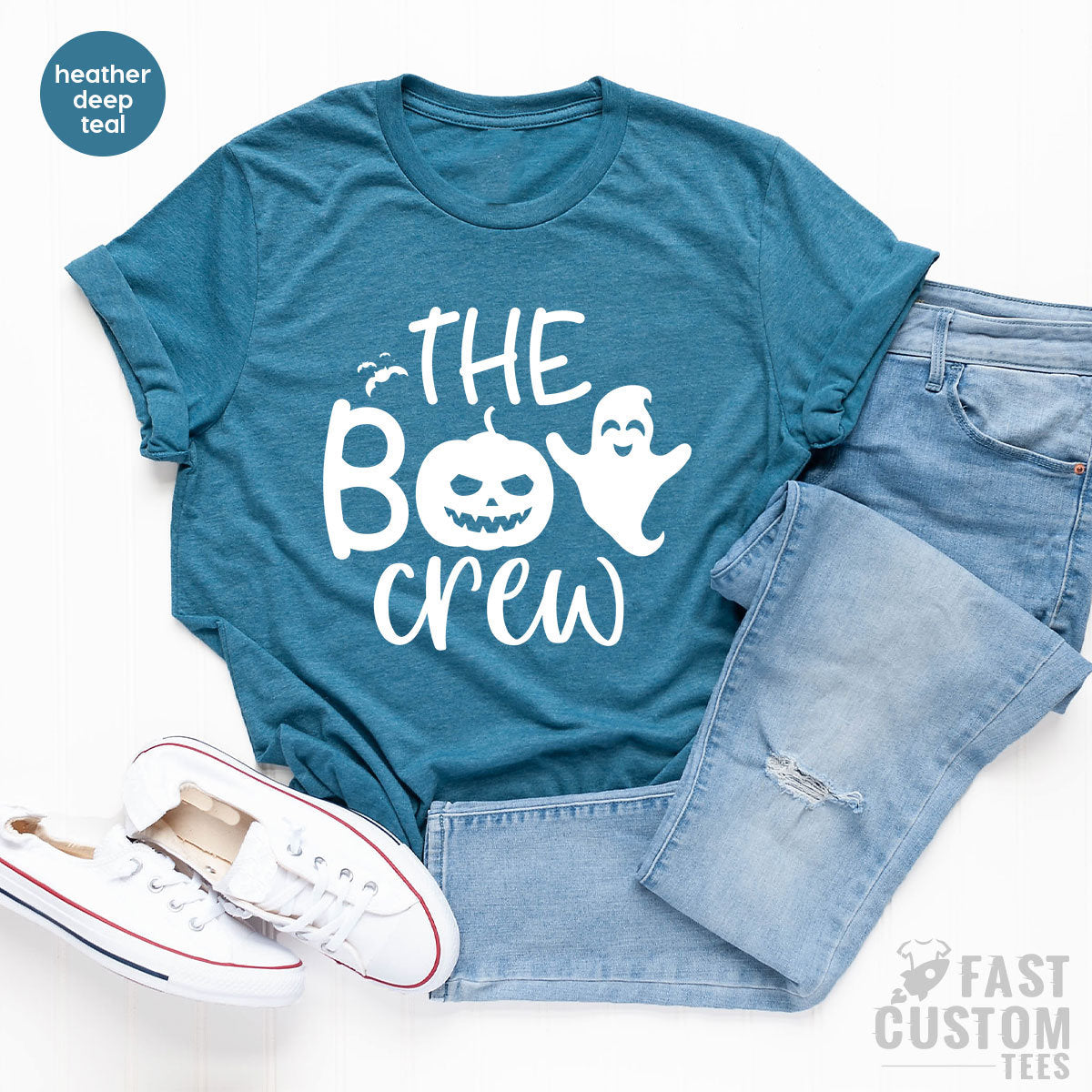 The Boo Crew Shirt, Halloween Squad Ghost Family Matching product image 4