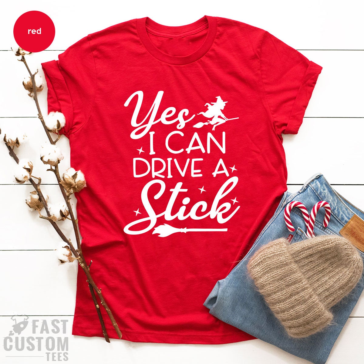 Yes I Can Drive A Stick Shirt, Funny Halloween For Women product image 4