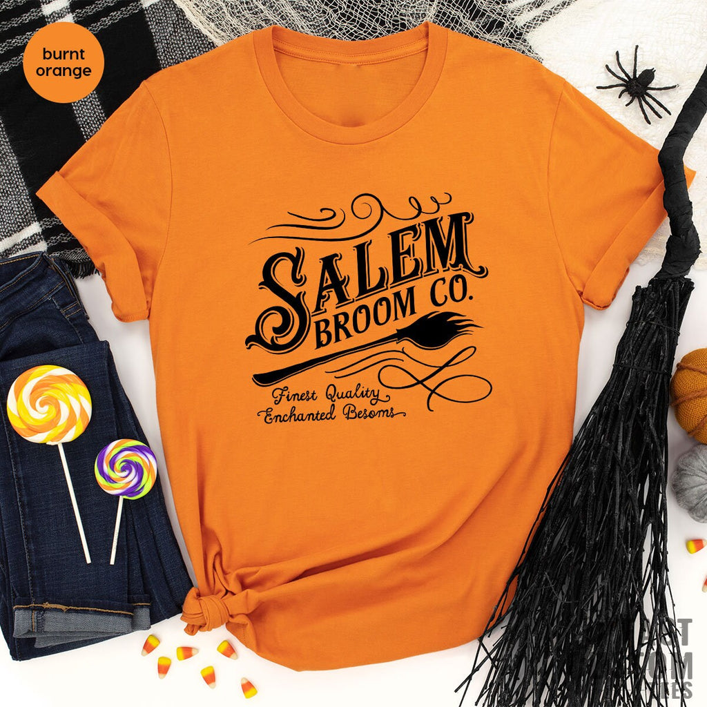 Salem Broom Co Shirt, Funny Halloween Witch Fall T-Shirt product image 2