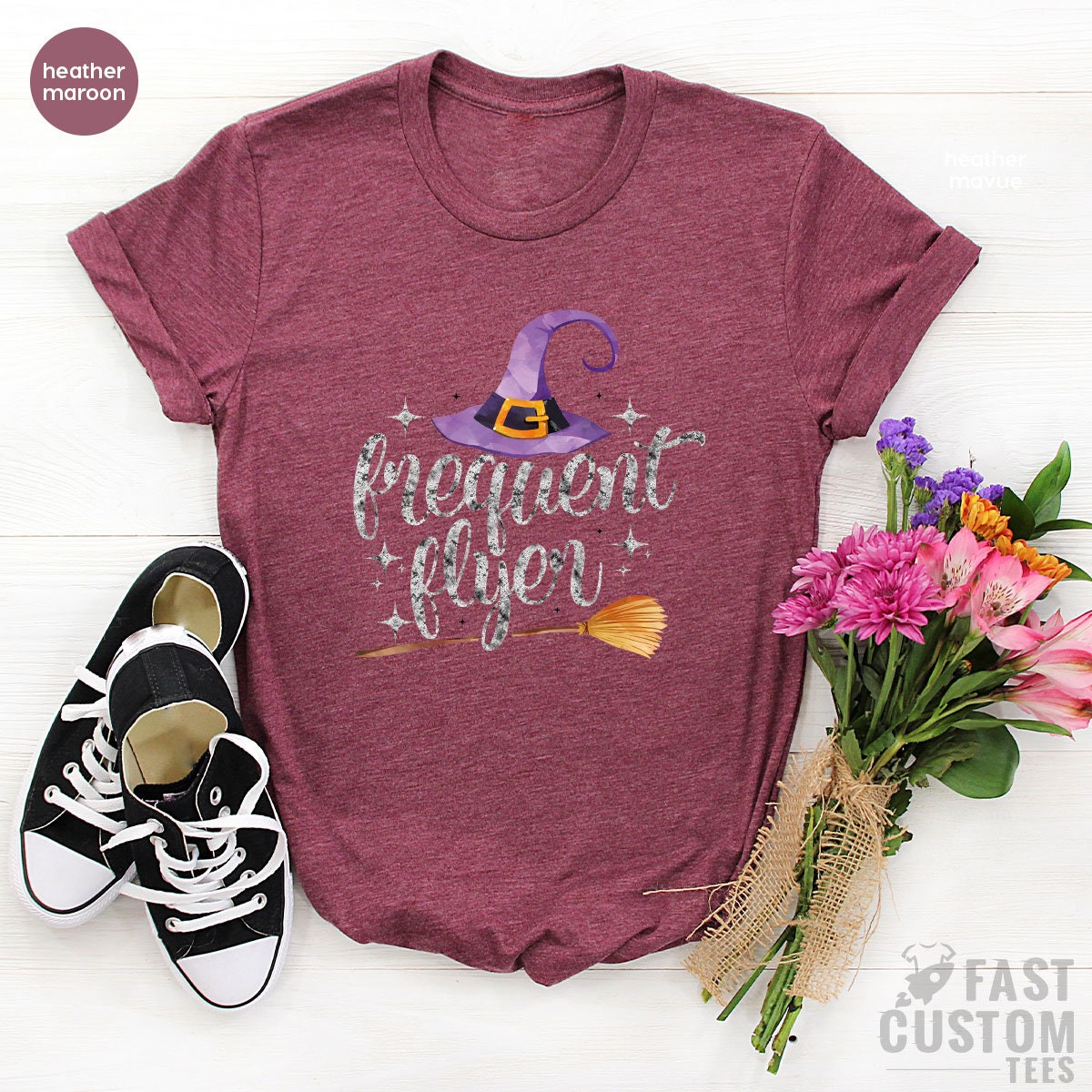 Frequent Flyer Shirt, Broomstick T-Shirt, Halloween Gift product image 3