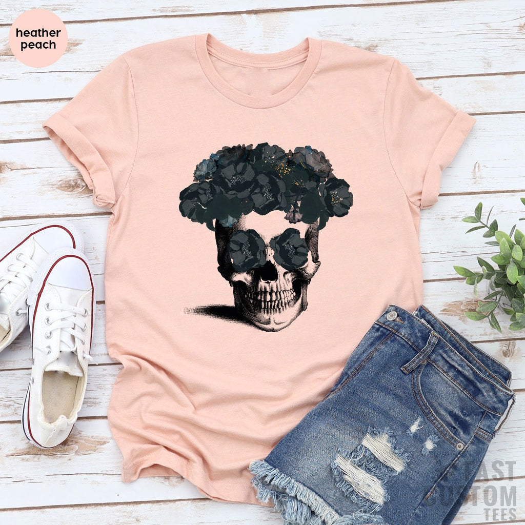 Halloween Shirt, Funny Skull Graphic T-Shirt, Gifts For product image 2