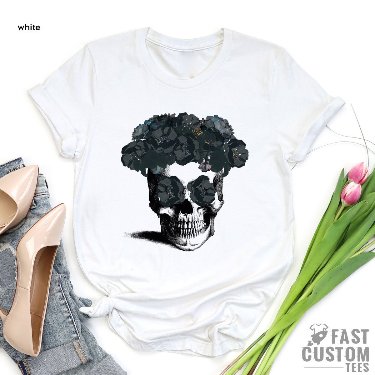 Halloween Shirt, Funny Skull Graphic T-Shirt, Gifts For product image 1