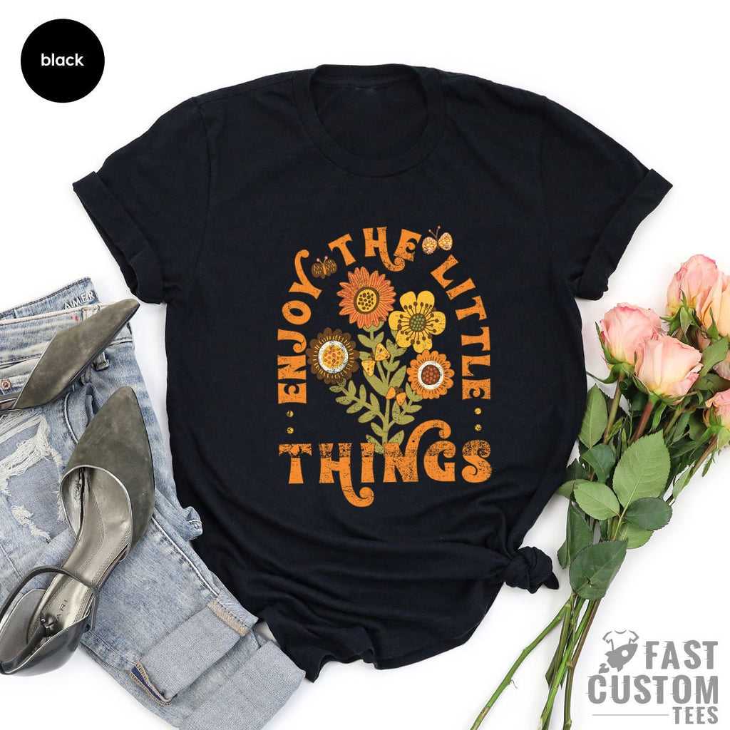 Enjoy The Little Things Shirt, Vintage Wildflowers T-Shirt product image 4
