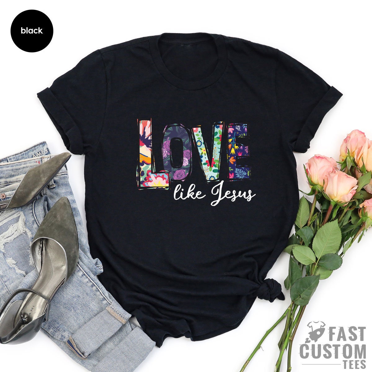 Love Like Jesus Shirt, Christian T-Shirt, T Religious product image 4
