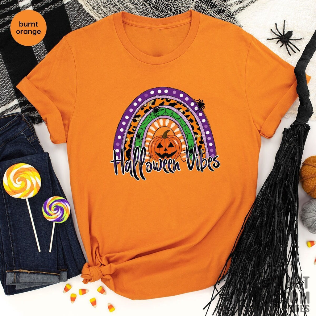 Halloween Vibes Shirt, Rainbow Fall T Spooky T-Shirt, Funny product image 4