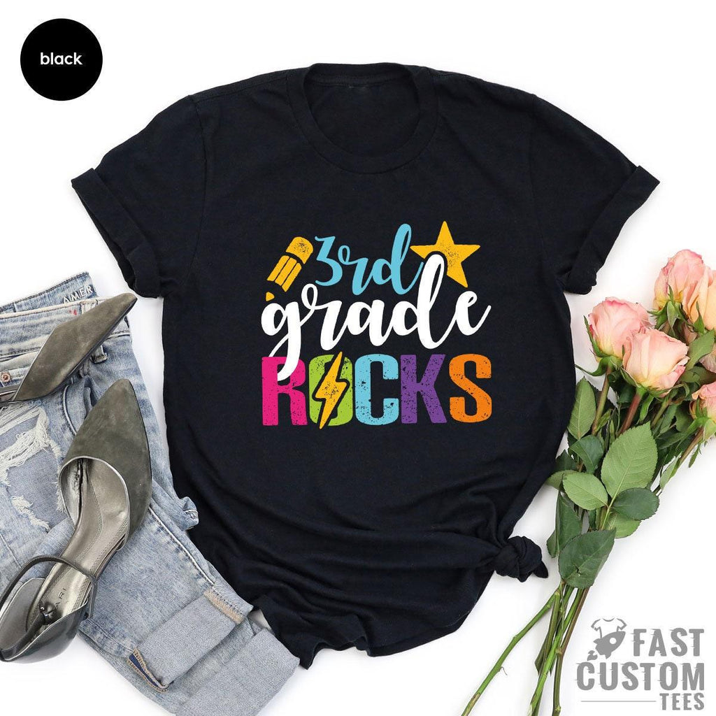 Rockin' Third Grade, Teacher T-Shirt for 3rd Cute Shirt, product image 3
