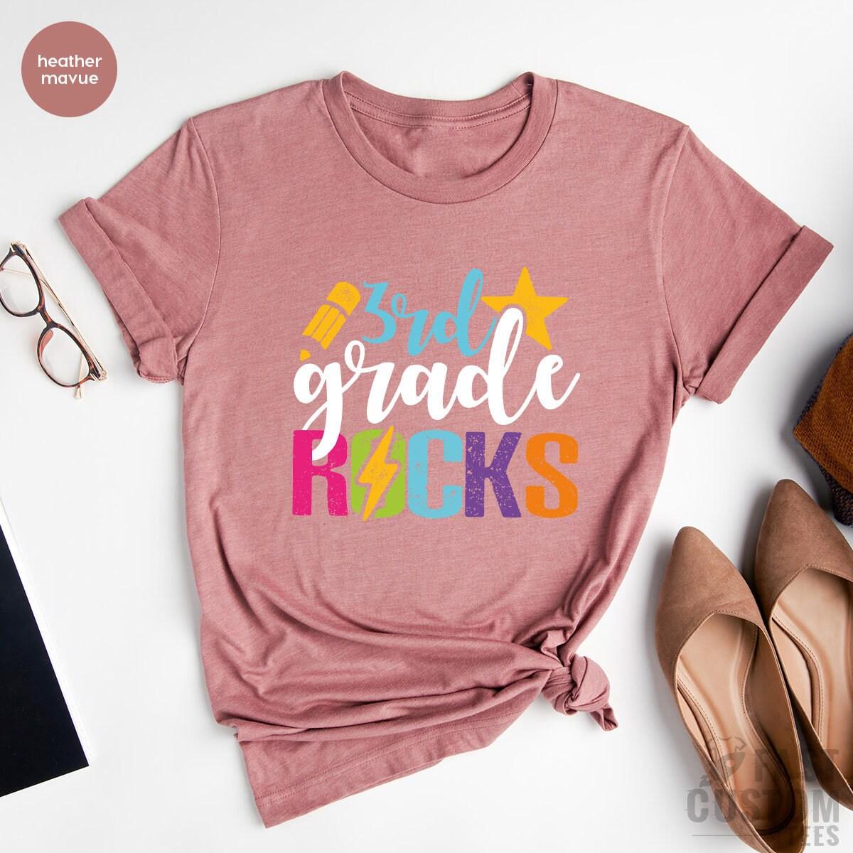 Rockin' Third Grade, Teacher T-Shirt for 3rd Cute Shirt, product image 2