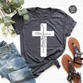 Jesus Shirt, Christian Sign Cross T-Shirt, Blessed product image 1