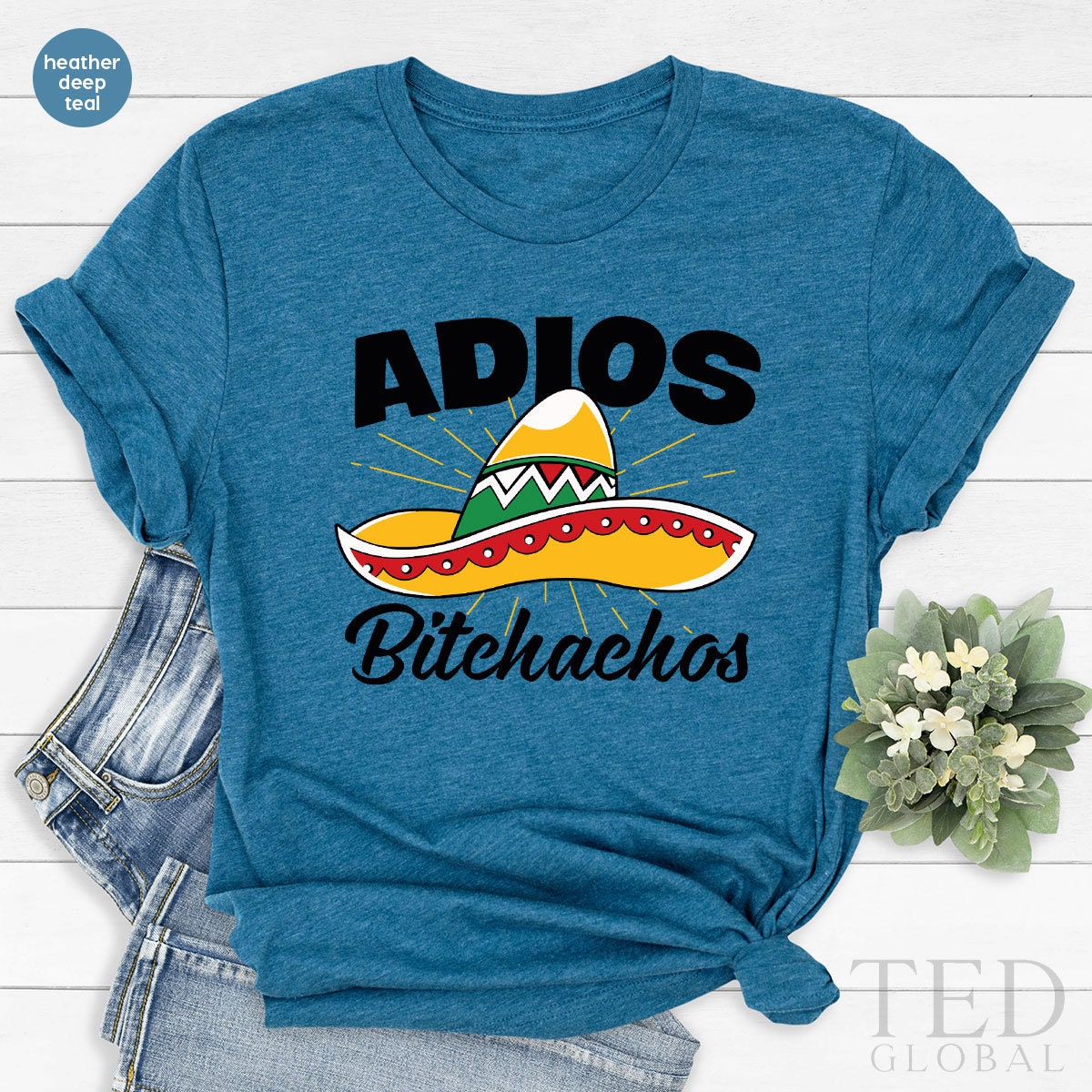 Funny Latino Shirt, Cute Mexican T-Shirt, Cool Adios product image 1