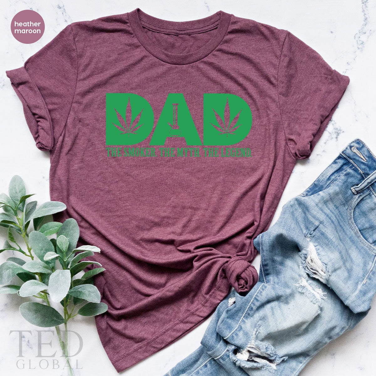 Funny Smoking Dad Shirt, Weed Lover T-Shirt, Cannabis Daddy product image 2