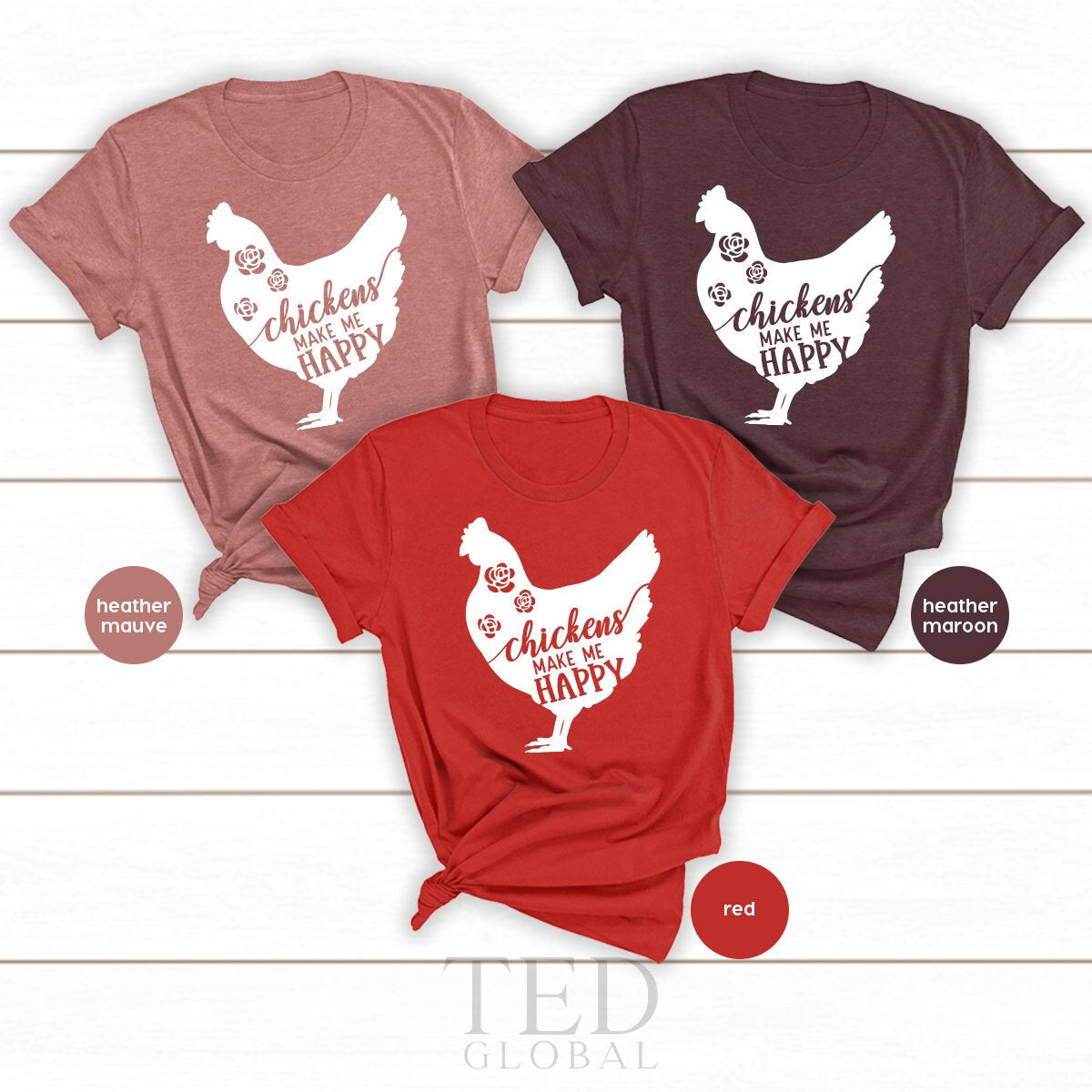 Chicken TShirt, Lover T Shirt, Funny Tee, Floral Make Me product image 1