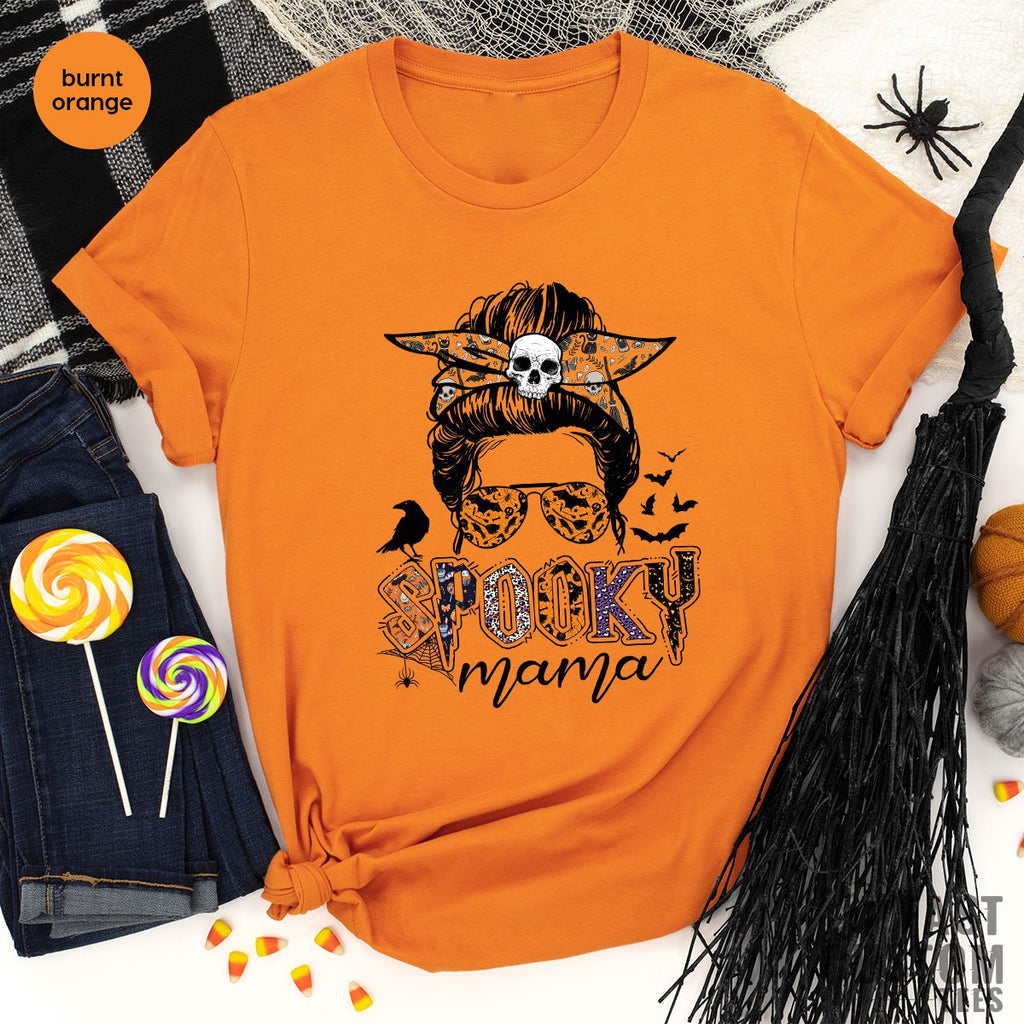 Spooky Mama Shirt, Halloween Mom TShirt, Vibes Funny Gifts product image 3