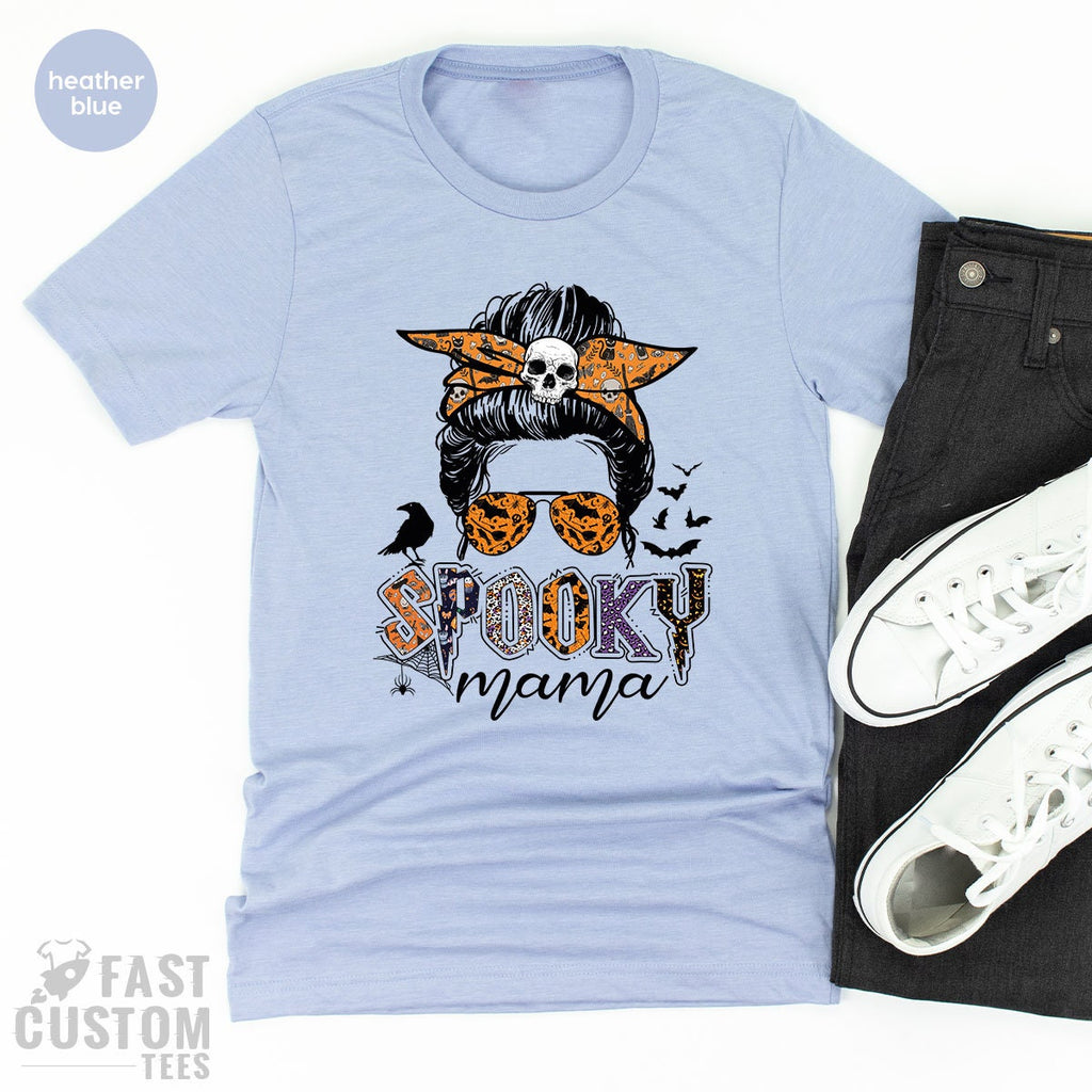 Spooky Mama Shirt, Halloween Mom TShirt, Vibes Funny Gifts product image 5