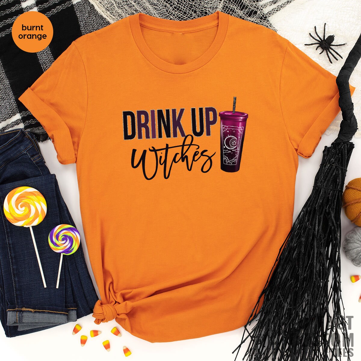 Drink Up Witches Shirt, Witch T-Shirt, Funny Halloween product image 4